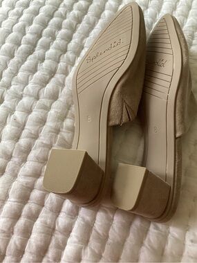 Splendid Taupe Suede Block Heel Loafers